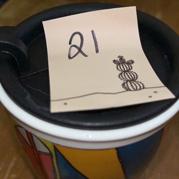 C.R. Gibson tall mug with lid “Be You Not Them” - Whimsical design Porcelain - Picture 11 of 11